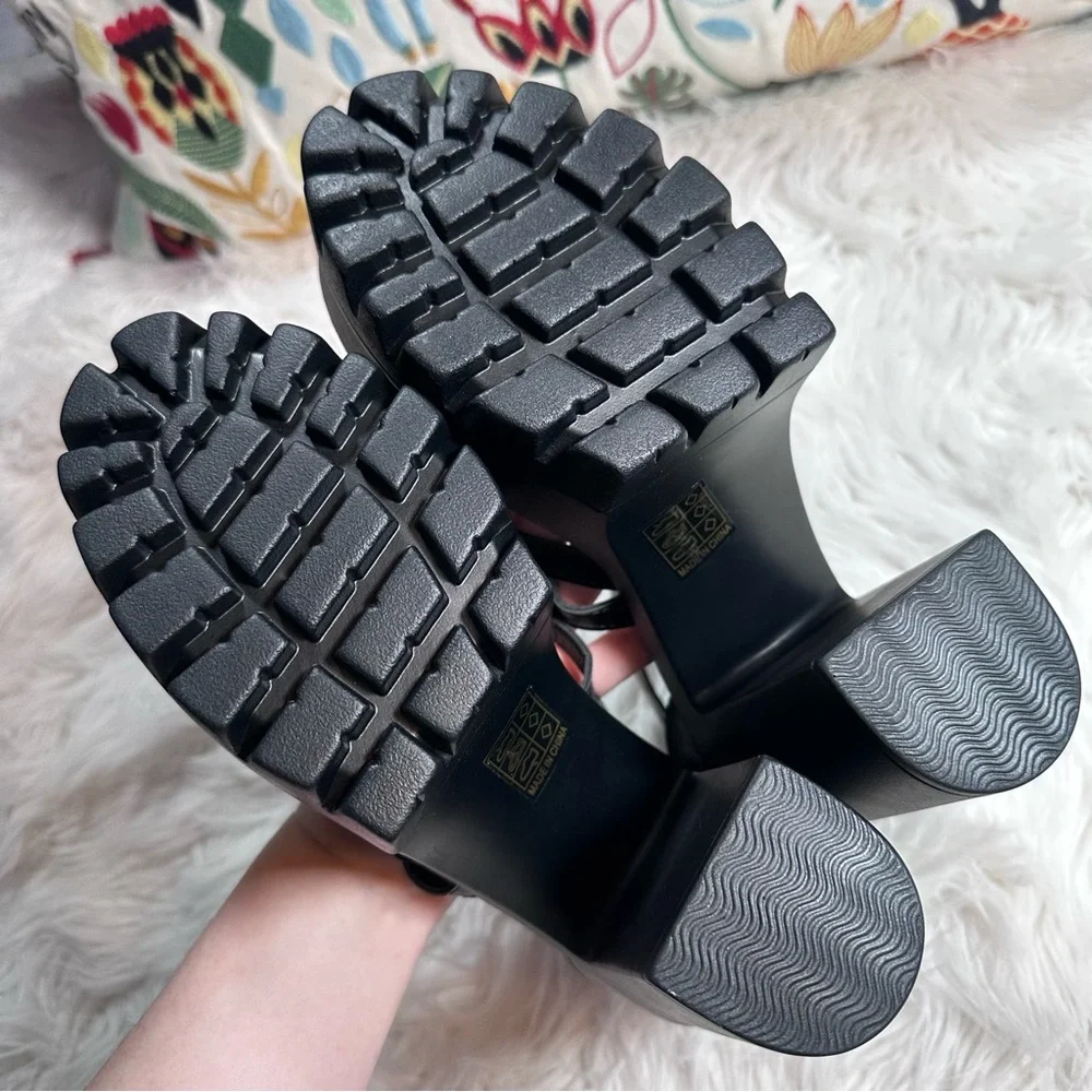 Strappy Platform Chunky Heels